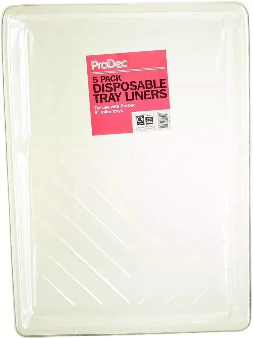 ProDec Paint Tray Liners Moulded Plastic 9" Roller Inserts 5 Inserts in a Pack
