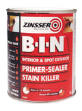 Zinsser B-I-N White Matt Stain Block Interior Multi Surface Primer 1L/500ml