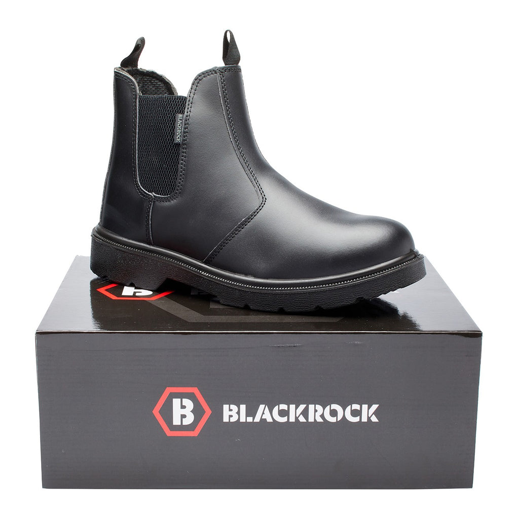 Blackrock Mens Dealer Boots Chelsea Leather Safety Work Steel Toe Cap Shoes