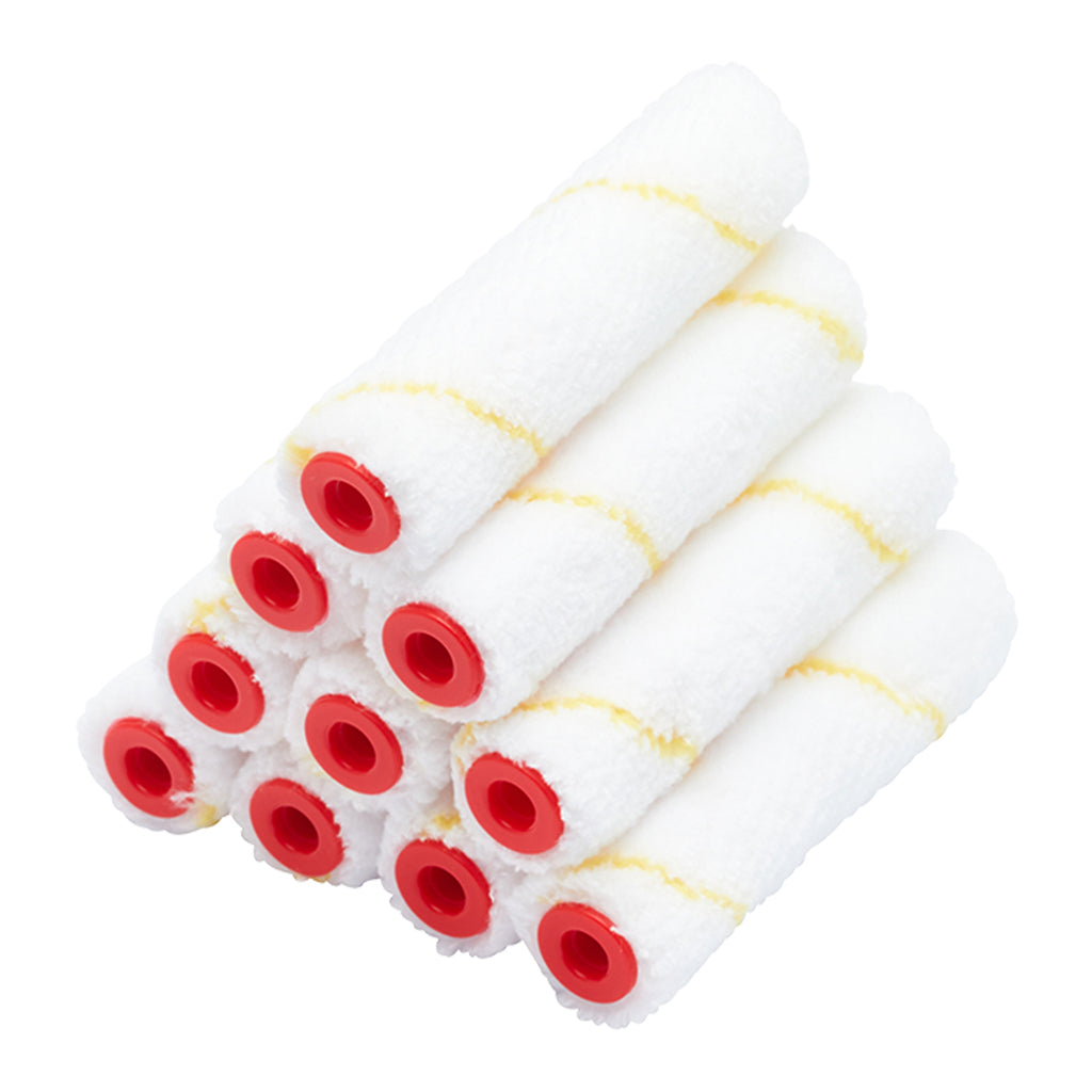 ProDec Advance 10 Pack - 4" Inch Microfibre Short Pile Paint Mini Rollers