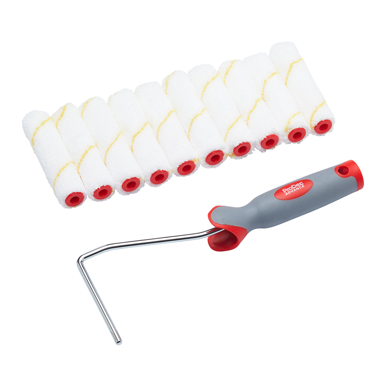 ProDec Advance 11 pc Short Pile Microfibre 4" Mini Rollers & Frame