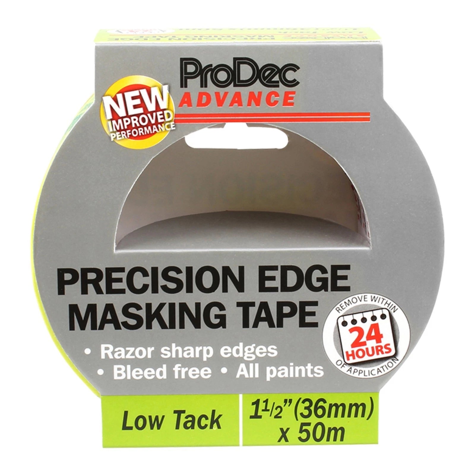 ProDec Advance Low Tack Precision Edge Masking Tape 1"x50m - 1.5"x50m - 2"x50m