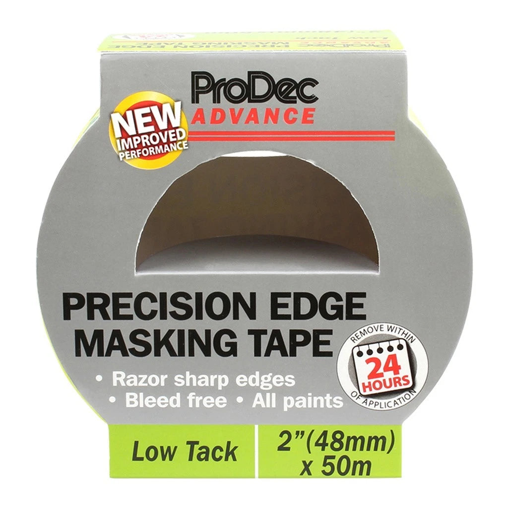 ProDec Advance Low Tack Precision Edge Masking Tape 1"x50m - 1.5"x50m - 2"x50m